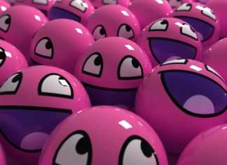 Cute Pink Wallpaper HD Funny Face Toys.