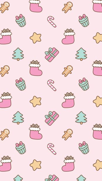 Cute Pusheen Backgrounds for iPhone.