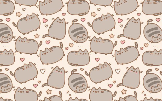 Cute Pusheen HD Wallpaper Free download.