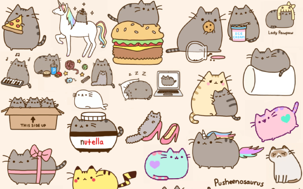 Cute Pusheen Wallpaper.