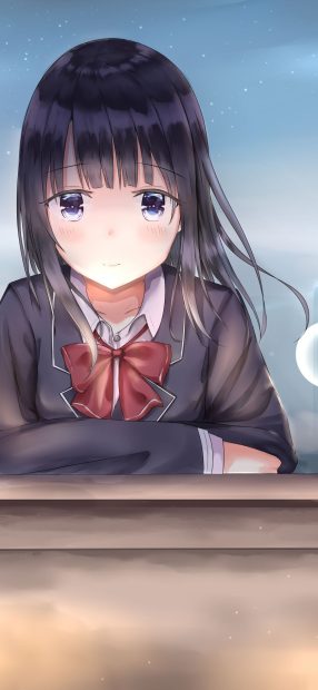 Cute Sad Wallpaper Anime Girl For Iphone.