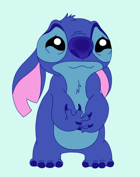 Cute Sad Wallpaper HD Stitch.