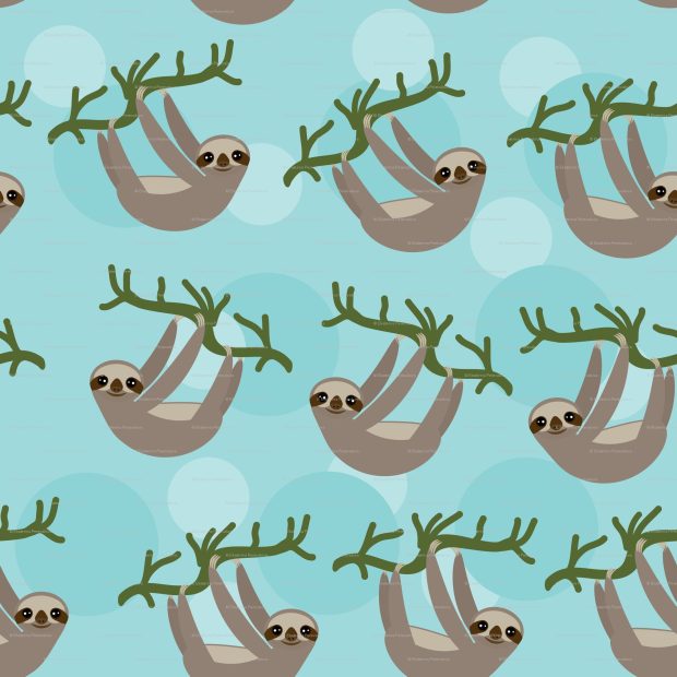 Cute Sloth Background.