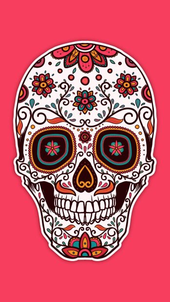 Cute Sugar Skull Wallpaper HD.