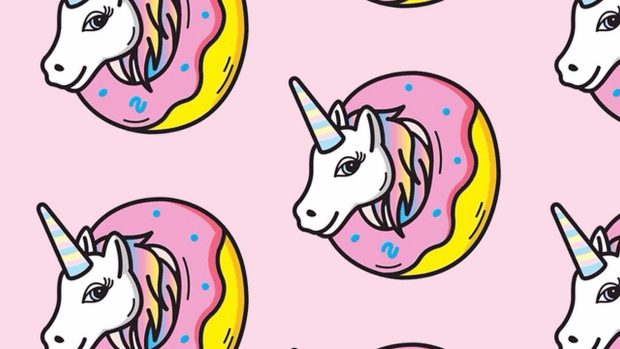 Cute Unicorn Wallpaper Donut.