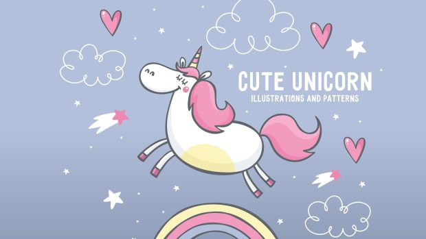 Cute Unicorn Wallpaper Pink.