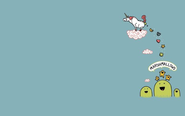 Cute Unicorn Wide Screen Wallpaper.