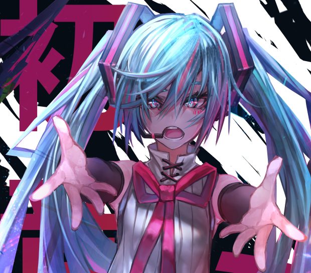 Cute Vocaloid Background.