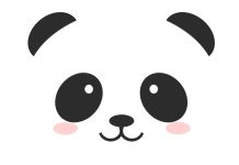 Cute White Backgrounds Panda.