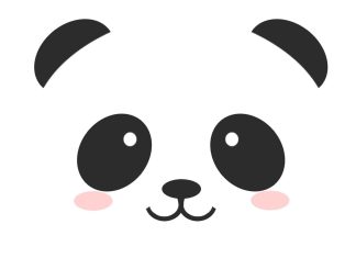 Cute White Backgrounds Panda.