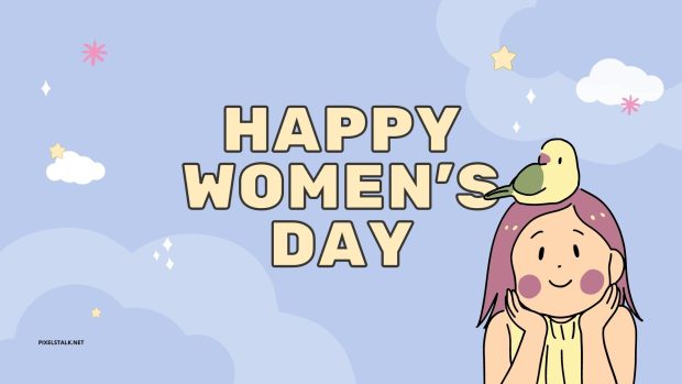 Cute Womens Day Background.
