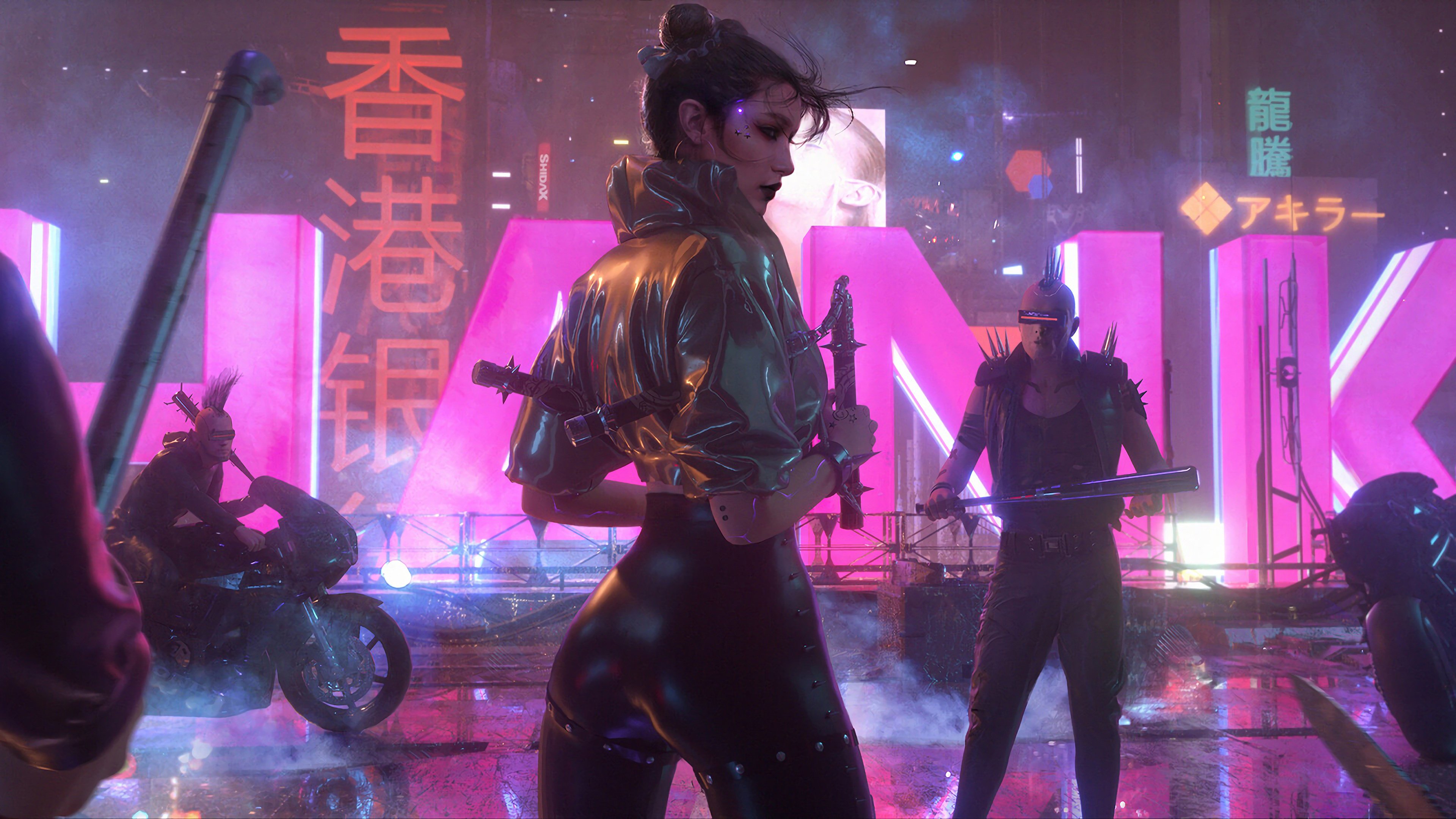 Cyberpunk Pink Car Live Wallpaper - free download