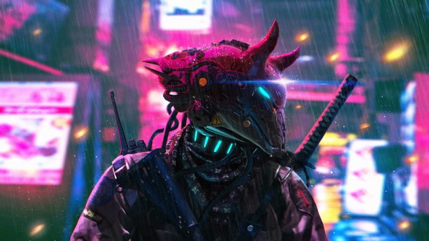 Cyberpunk Wallpaper 4K Samurai.