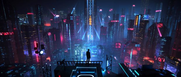 Cyberpunk Wide Screen Wallpaper 4K HD.