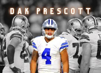 Dak Prescott Black and White Wallpaper HD.