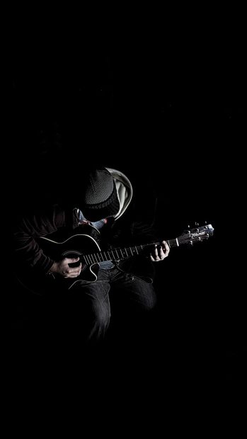 Dark Aesthetic Wallpaper HD Guitarist.