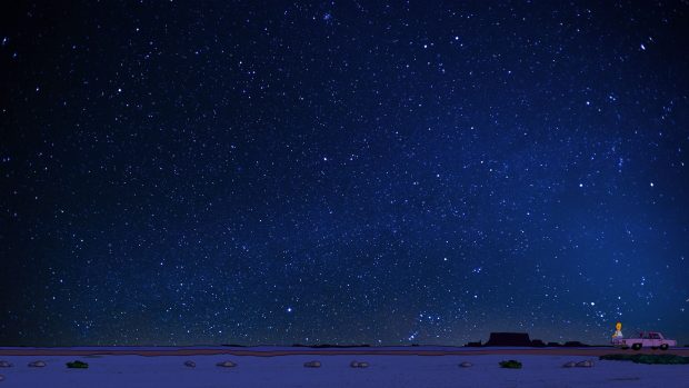 Dark Blue Night Sky Wallpaper HD.