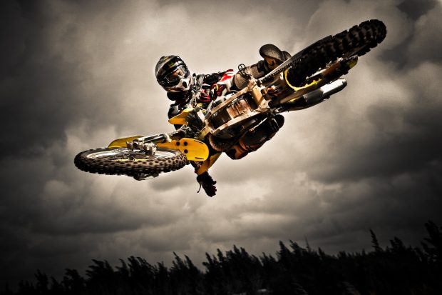 Dark Cool Dirt Bike Wallpaper HD.