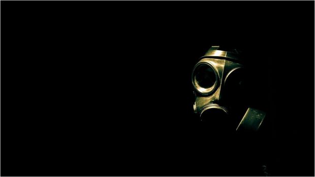 Dark Gas Mask Background.