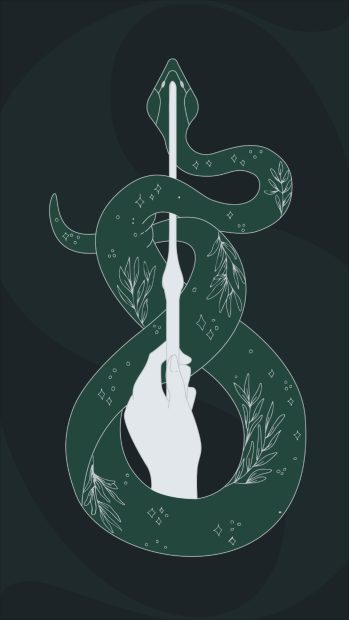 Dark Slytherin Aesthetic Wallpaper.