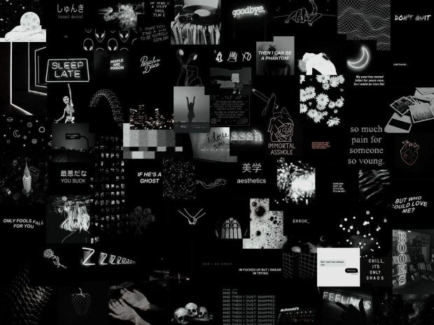 Dark Wallpaper Aesthetic Wallpaper Collage.