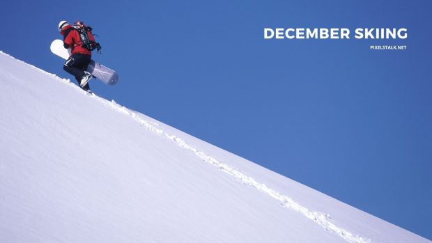 December Skiing Wallpaper.
