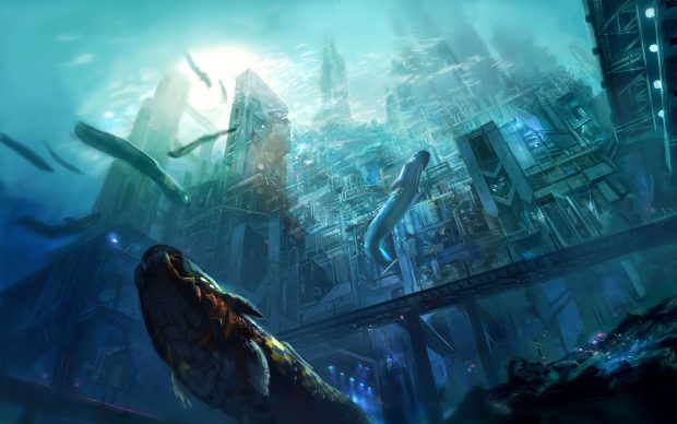 Deep Ocean Fantasy Wallpaper HD.