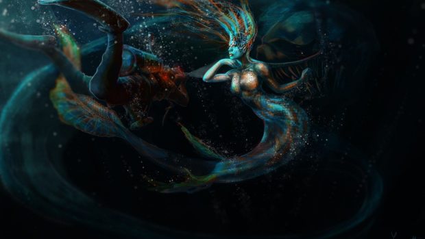 Deep Sea Mermaid Wallpaper HD.
