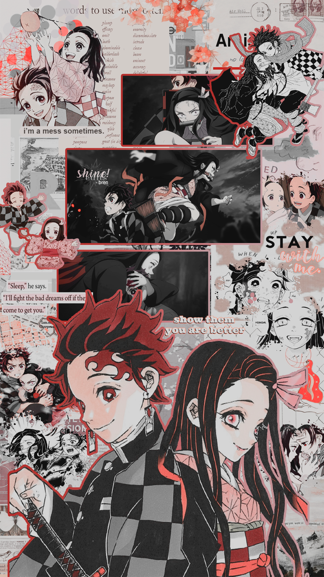 Wallpaper Aesthetic Anime Demon Slayer Tanjiro Kamado Nezuko Kamado Demon  Slayer Kimetsu no Yaiba Anime Background  Download Free Image