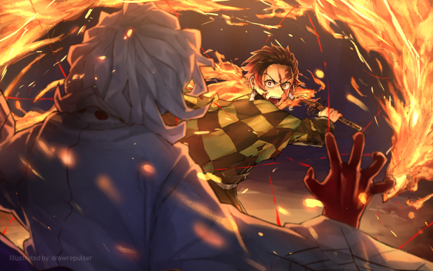 Demon Slayer Wide Screen Background.