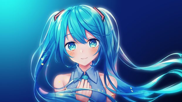 Desktop Cute Hatsune Miku Background.