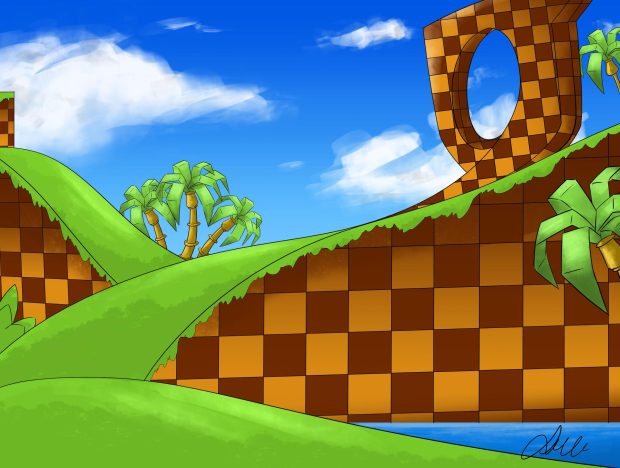 Desktop Green Hill Zone Background HD.