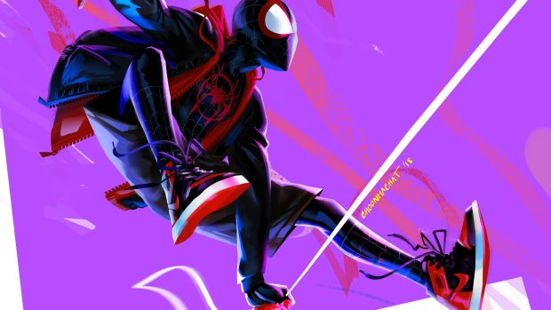 Desktop Into The Spider Verse Wallpaper HD.