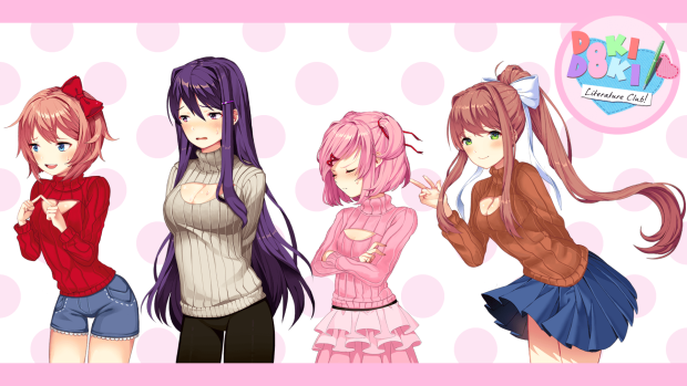 Doki Doki Literature Club Desktop Wallpaper.