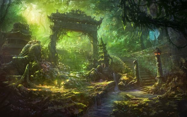 Download Free Anime Forest Backgrounds HD.