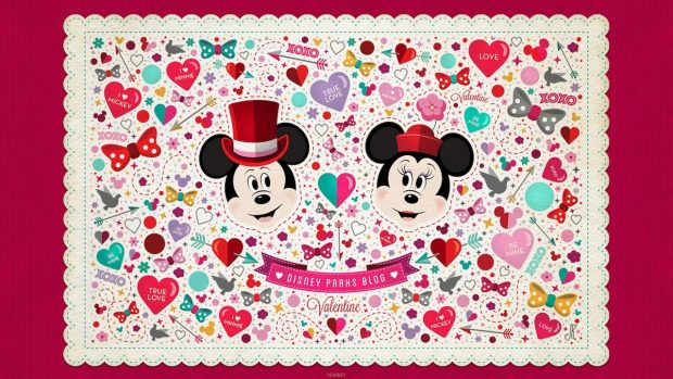 Download Free Disney Wallpaper for Valentines Day.