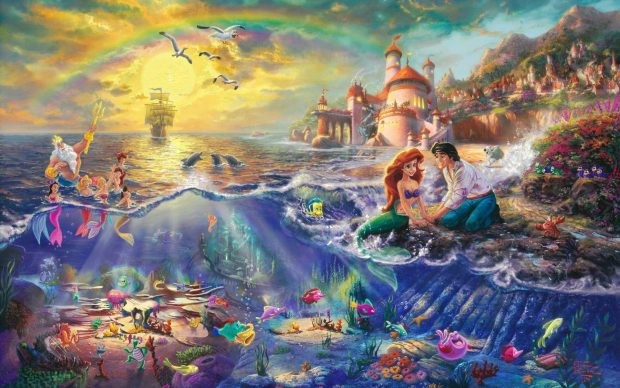 Download Free Little Mermaid Background HD.
