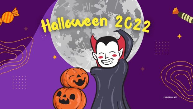 Dracula Halloween 2022 Wallpaper HD.