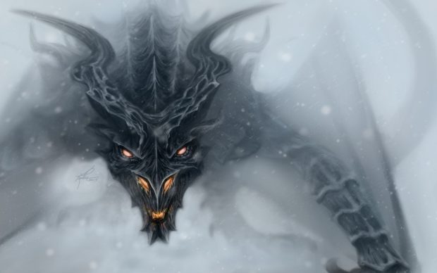 Dragon Cool Skyrim Background.