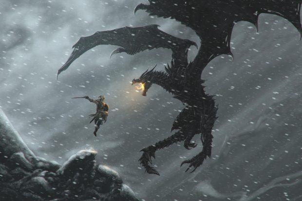 Dragon Skyrim Wallpaper HD.