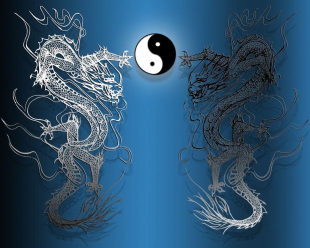 Dragon Yin Yang Wallpaper HD.