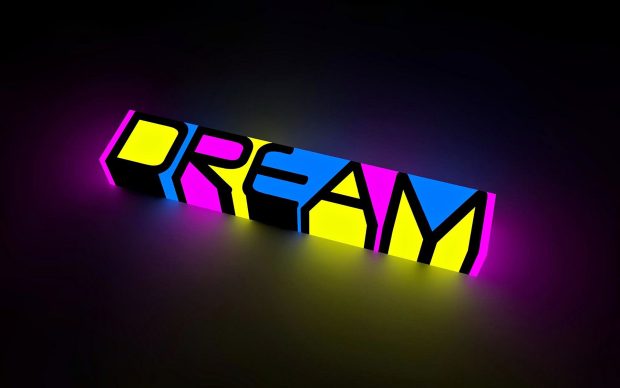 Dream Beautiful Neon Wallpaper.