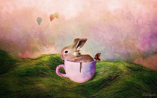 Easter Bunny Art Image.
