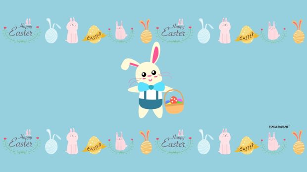 Easter Bunny Wallpaper Aesthetic Minimalist.