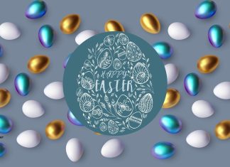 Easter Desktop Wallpaper 3D Easter Eggs.
