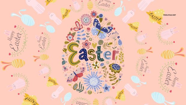 Easter Wallpaper 1920x1080 Cute Pink Color.