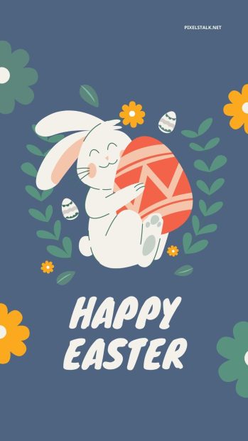 Easter Wallpaper Bunny Hug Easter Egg.