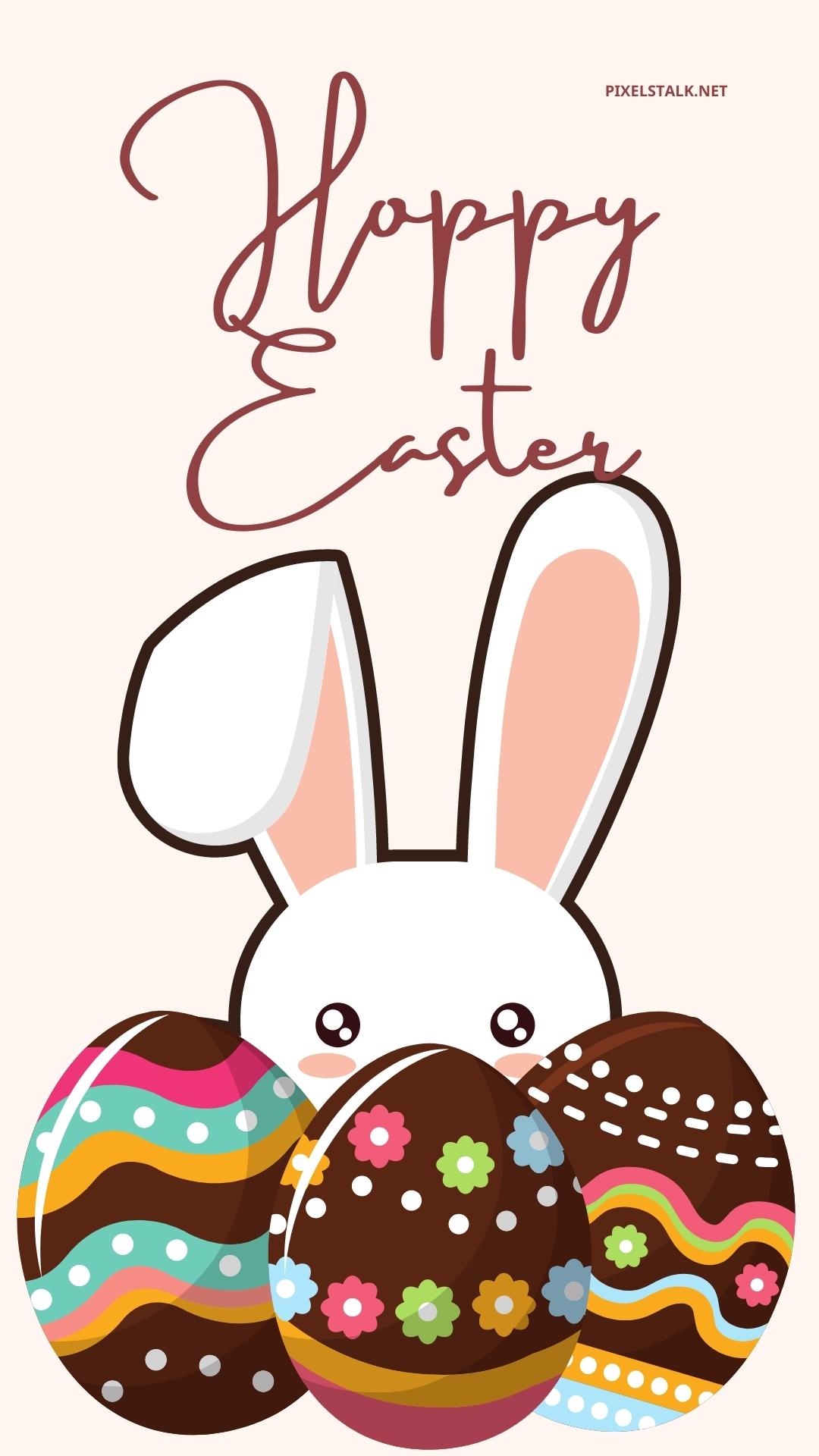 Download Easter Bunny With An Easter Egg IPhone Photo Wallpaper  Wallpapers com