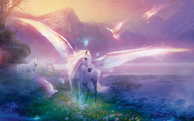 Fantasy Unicorn Cute Wallpaper.