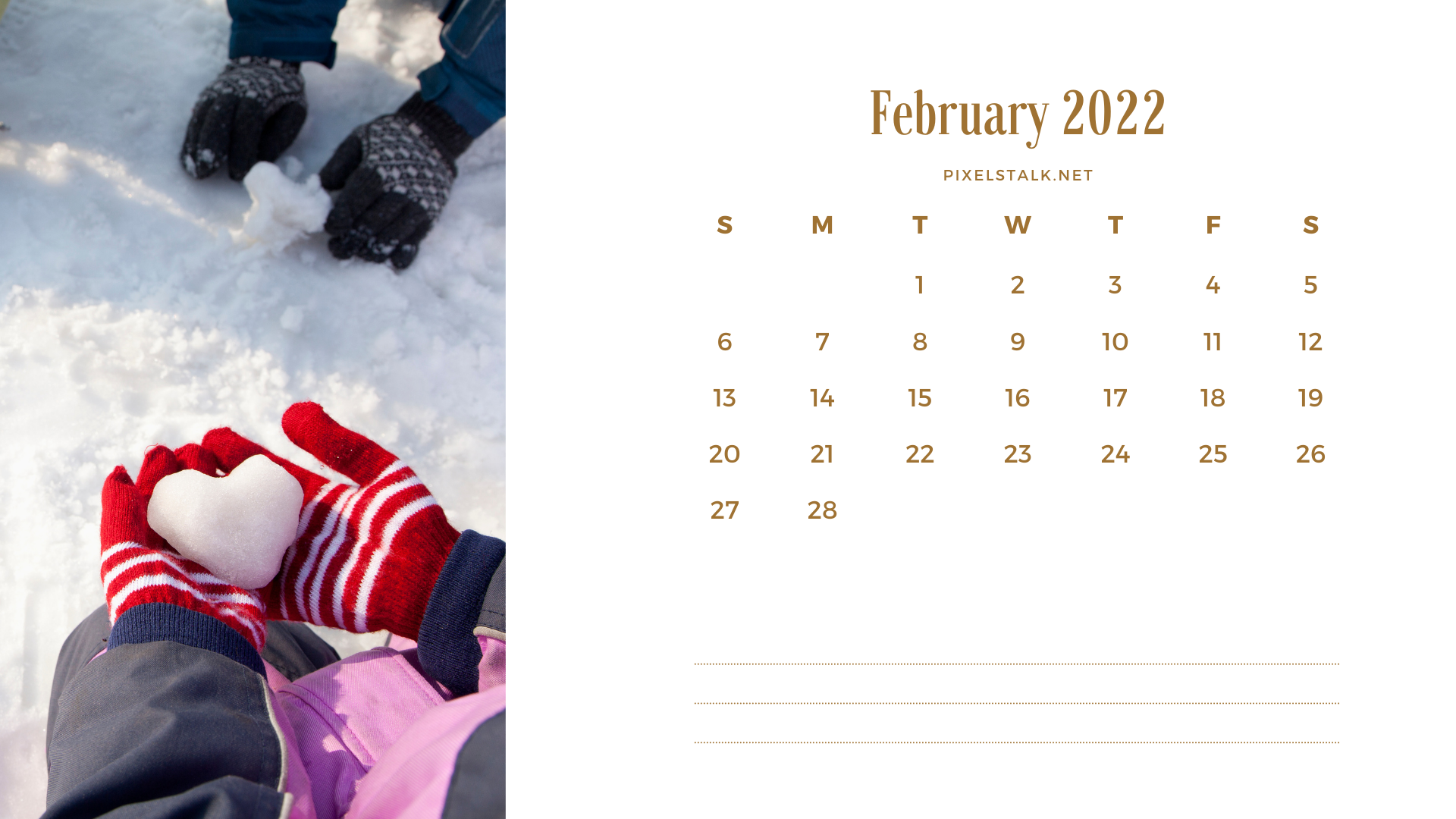 February 2022 Calendar Wallpapers for Desktop 